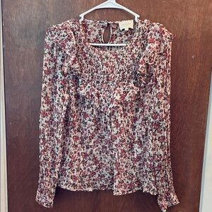 Sezane floral blouse 36